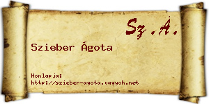 Szieber Ágota névjegykártya